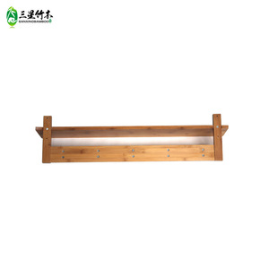 Bamboo European-style creative wall hooks, bathroom wall hooks, coat hooks, multi-functional wall-mounted <b>storage</b> rack wholesale - Product Image 2