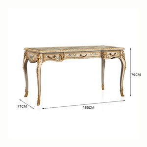 Yips-Mesa de escritorio para sala de estudio con patrón de rosas pintadas a mano, Serie de rosas <span class=keywords><strong>azules</strong></span>, modelo de estudio - Product Image 2