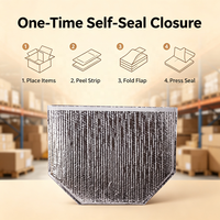 Doublure isolante pour boîte en carton, protection thermique, bouclier contre la chaleur, sans danger pour les aliments, étanche à l'humidité, feuille d'aluminium auto-adhésive