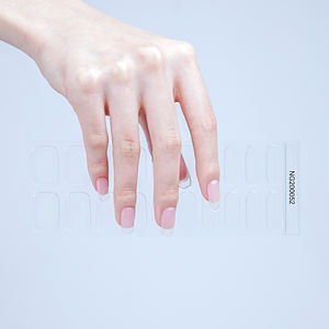 Huizi Factory 2D French Gel Nail Wraps Bandes de résine semi-durcies transparentes avec lampe UV Offre Spéciale art adhésif en forme de coeur - Product Image 3