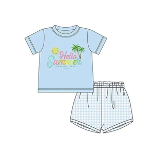 Pre-ordina vestiti per bambini con stampa estiva vestiti per bambini in bambù - Product Image 1