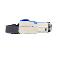 Konektor Ethernet Micro CAT6 RJ45 Plug Grosir Pabrikan dengan Pelindung FTP dan Kontak Perunggu untuk Permainan Komputer