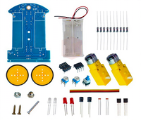 Kit de Voiture de Suivi Intelligent D2-1, Voiture de Suivi de Ligne DIY, Composants Électroniques sur Carte PCB Unique