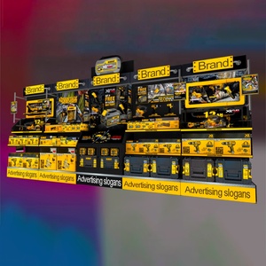 Tùy chỉnh tầng thường vụ cửa hàng PEG Hội Đồng Quản trị kệ cửa hàng sàn bán lẻ hiển thị đứng kim loại <span class=keywords><strong>Pegboard</strong></span> giá phần cứng cửa hàng kệ - Product Image 6