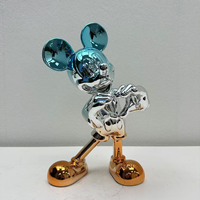 Sculpture Moderne de Mickey Mouse en Résine Électroplaquée, Mignonne pour la Décoration Intérieure, Vente en Gros