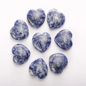 DIY blue sand stone Puffy Hearts Gemstone Crystal Hearts | Puffy Hearts | For Wholesale From Ruby Agate