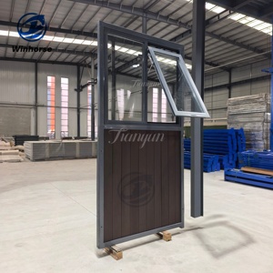 Porte de stal de cheval extérieure durable, porte de grange, conception personnalisée avec fenêtre d'écurie en verre trempé robuste, bonne ventilation, flux d'air - Product Image 3