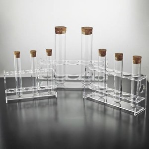 Tubo de incienso de vidrio con tapón de corcho 15x225 engrosado para uso religioso, almacenamiento de madera de agar, prueba. - Product Image 3