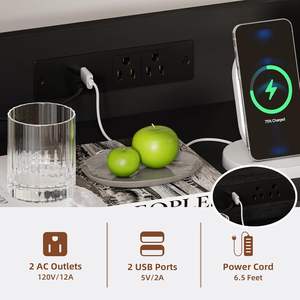 <span class=keywords><strong>Table</strong></span> <span class=keywords><strong>de</strong></span> <span class=keywords><strong>chevet</strong></span> à lumière LED noire 4 tiroirs en tissu <span class=keywords><strong>Table</strong></span> <span class=keywords><strong>de</strong></span> nuit <span class=keywords><strong>haute</strong></span> pour chambre d'amis dortoir couloir-Accent pour usage hospitalier - Product Image 5