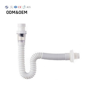 Fabricante Profesional de Accesorios de Baño, Tubería de Desagüe Retráctil para Lavabo, Manguera de Drenaje Corrugada, Conexión de Plástico en Forma de S - Product Image 1