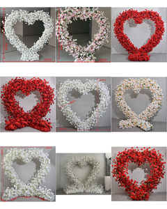 Fondo de boda en forma de Corazón Púrpura personalizado de 2,1 m a bajo precio para decoración de arco de amor con flores artificiales hechas a mano - Product Image 6