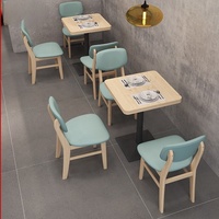 Ensembles de restaurant en bois contract moderne pour bars à manger hôtels cafés salons et halls chaises de table de style panneau