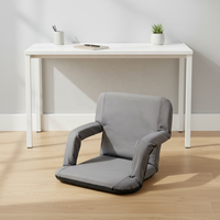 Chaise de plage inclinable réglable gris foncé, design moderne Oxford, coussin rembourré, pliable, légère, portable, pour l'extérieur