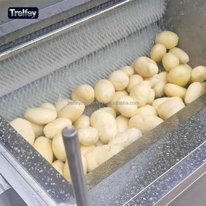 Machine à éplucher commerciale grande capacité 1500 kg/h, brosse à rouleaux pour le lavage des pommes de terre, idéale pour le traitement du taro et des oignons - Product Image 6