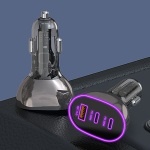 Двойной pd 30 Вт qc4.0 супер быстрое автомобильное зарядное устройство 85 Вт <span class=keywords><strong>3</strong></span> порта светодиодный адаптер прикуривателя для мобильного телефона - Product Image 1