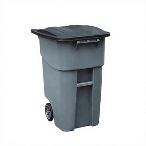 Poubelle extérieure en plastique de 200 litres, design américain, prête à l'emploi, écologique - Product Image 2