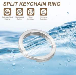 Anillo de llavero plano de acero inoxidable 304 a precio mayorista, anillos de llavero de metal duradero para decoración de bolsos - Product Image 5