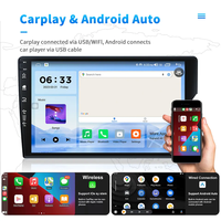 Pemutar DVD dasbor mobil Universal, kamera cadangan LCD 9 inci GPS/WIFI/BT MP3/MP5 Audio Stereo Radio Android 9 2G + 32G RAM USB 4G