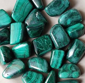 Malachite de haute qualité, pierres précieuses roulées, formes variées, pour la fabrication de bijoux, prix de gros - Product Image 6
