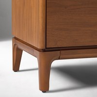 Table de chevet contemporaine en bois durable de luxe léger avec 2 tiroirs et table de nuit pour chambre à coucher