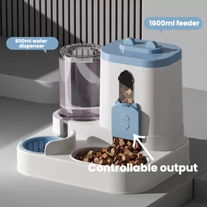 Dispenser d'Acqua per Animali Domestici, Alimentatore Automatico 2 in 1 per Gatti, Distributore d'Acqua con Circolazione Integrata - Product Image 3