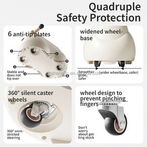 Mobil Mainan Anak VSUCH ToddlerPeanut Usia 1-3 Tahun, Skuter Roda Empat Plastik, Mainan Tunggang Kartun, Mobil Putar Anak, Mobil Ayun Bayi - Product Image 3