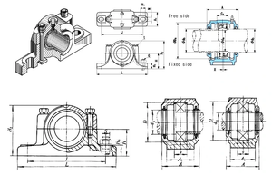 Kit de palier à semelle monté <span class=keywords><strong>VNV</strong></span> 204UC en acier inoxydable avec logement de précision P0 pour travaux de construction - Product Image 4