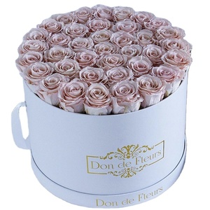 Scatola per Cappelli di Lusso Personalizzata in Cartone Scamosciato, Scatola Regalo Rotonda Extra Large, Scatola Regalo Rotonda in Cartone per Fiori con Coperchio - Product Image 2