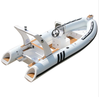 Bateau pneumatique RIB 480 de 16 pieds en Hypalon/PVC avec coque en fibre de verre et pont solaire à vendre