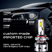 Ampoules de phares LED Harmchom XM30-Pro H7 90W (paire) 12000 LM 6000K Canbus 12V pour mise à niveau des phares de voiture