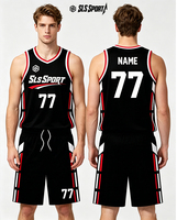 Shorts de basket-ball personnalisés pour hommes, noirs unis, uniforme sportif, grande taille, respirant, polyester, imprimé par sublimation