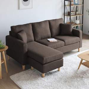 طقم أريكة عالي الجودة بتصميم عصري وبسيط على الطراز الأوروبي، توصيل سريع، أريكة ثلاثية المقاعد على شكل حرف L، أثاث فاخر لغرفة المعيشة - Product Image 3