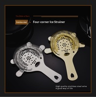 Filtre à glace en bambou pour bar à cocktails, à quatre coins, pour la séparation des glaçons
