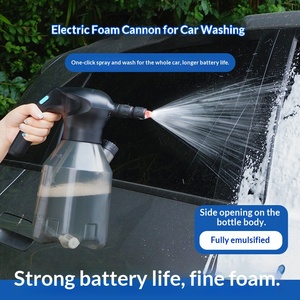 Pulvérisateur de mousse électrique sans fil <span class=keywords><strong>à</strong></span> pompage, pulvérisateur sous pression, distributeur de mousse, en plastique, pour lavage de voiture - Product Image 4