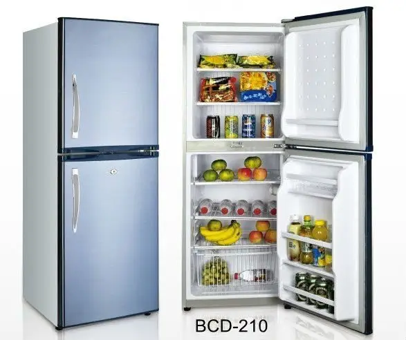 Refrigerador de doble puerta de uso doméstico, congelador inferior sin escarcha y refrigeración directa