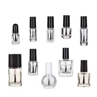 Emballage cosmétique fantaisie 5ML 10ML 15ML bouteille vide de vernis à ongles en verre transparent de luxe avec brosse