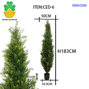 UV Chịu Mài Mòn Ngoài Trời Nhân Tạo Lụa Ô Liu Ficus Cây Chủ Đề Trong Nhà/Ngoài Trời Nhựa Thông Bonsai Tuyết Tùng Gỗ Hoàng Dương Xoắn Ốc Trang Trí Nội Thất - Product Image 4