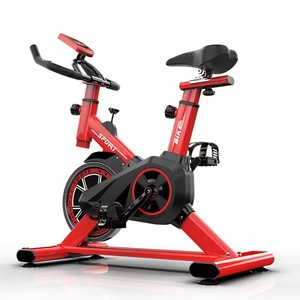 Bicicleta de Ciclismo Estática y Bicicleta de Ejercicio con Marco de Acero al Carbono, Transmisión por Correa Bidireccional, Capacidad de 150 kg, Portátil para Uso Doméstico - Product Image 1