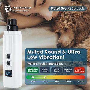 Herramienta de Aseo para Mascotas con Pantalla Digital, Cortaúñas para Perros y Gatos, Recargable, de 2 Velocidades, con Pantalla Digital y Luz - Product Image 4