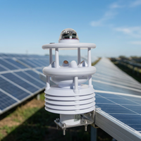 Sistem Pemantauan PV Surya Profesional 7-in-1 Stasiun Cuaca Ultrasonik Terintegrasi dengan Braket Pemasangan untuk Smart Solar Farm
