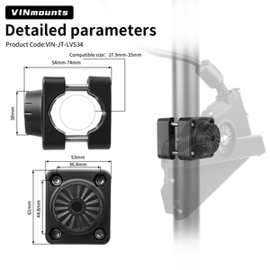 Support de sondeur écologique VINmounts à fixation par pince, réglable à 360°, pour Garmin LiveScope Plus LVS34, support de poteau détachable - Product Image 2