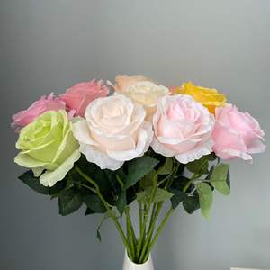 Fiore di Rosa Artificiale a Stelo Singolo all'Ingrosso per Decorazione di Matrimoni <span class=keywords><strong>e</strong></span> San Valentino - Product Image 6