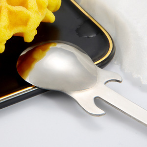 Cuillère à café créative en forme de guitare, en acier inoxydable de haute qualité, cuillère à café en titane pour mélanger le café - Product Image 2
