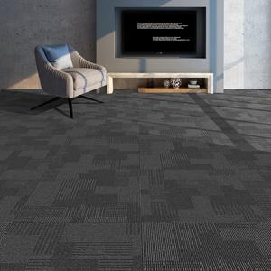 กระเบื้องพรมโพลีโพรพิลีนลายโมเดิร์นแบบสี่เหลี่ยม เป็นมิตรกับสิ่งแวดล้อมและซักล้างได้ ขนสั้นบาง เหมาะสำหรับห้องนอน โรงแรม และใช้งานเชิงพาณิชย์ - Product Image 4