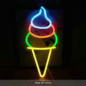 Insegna Luminosa al Neon 5V per Decorazione Casa, Insegna LED Personalizzata a Forma di Gelato Alimentata a Corrente, Regalo per Bambini - Product Image 2