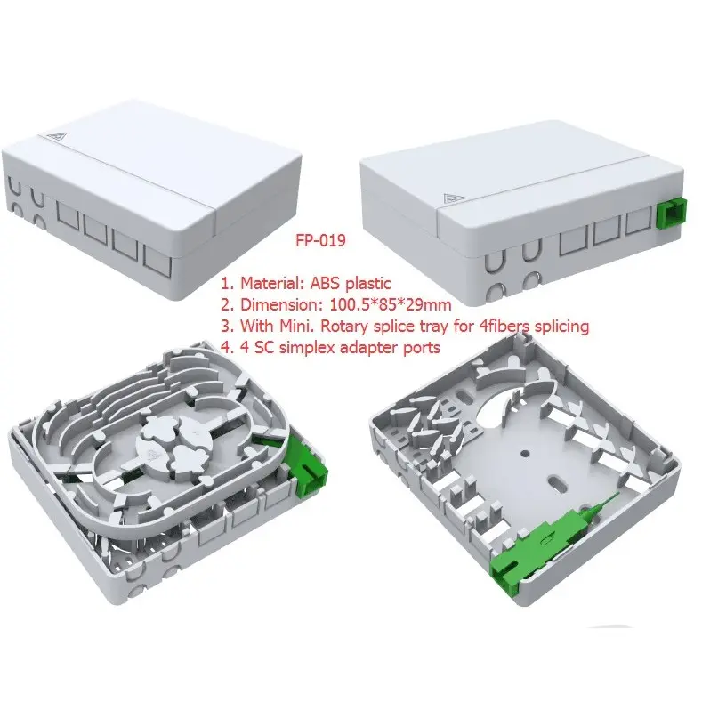 Single-mode Box type single-mode fiber optic Cable Socket wall plate outlet for FTTx projects