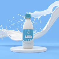 Botellas de Plástico PET para Leche al por Mayor con Logotipo Personalizado, 330 ml, 750 ml, 850 ml, con Tapa de Rosca, Envase para Bebidas, Té, Jugo, Yogur
