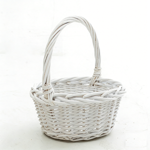 Panier de rangement haut multifonction en rotin PP tressé blanc écologique et durable HF0352 pour le shopping et les mariages - Product Image 4