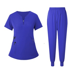 Women's <b>Scrub</b> <b>Set</b> Moisture Wicking Knitted Hospital Uniforms Split <b>Set</b> For Nursing And Medical Use - Product Image 5