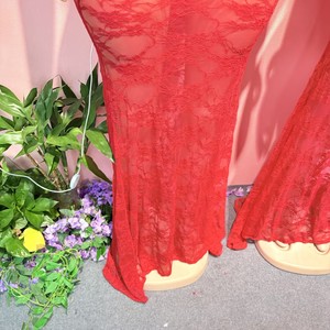 Nuovo Arrivo 2026 Abito Lungo Aderente Sexy in Pizzo Trasparente da Donna, Stile <span class=keywords><strong>Bustier</strong></span> con Allacciatura Halter, per Serate Eleganti - Product Image 4